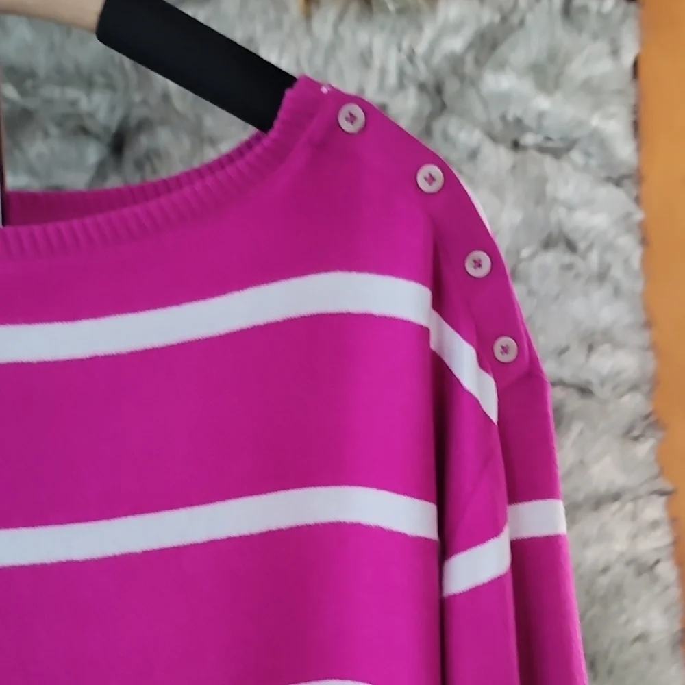 Sonoma Pink and White Knit Top - Picture 4 of 8